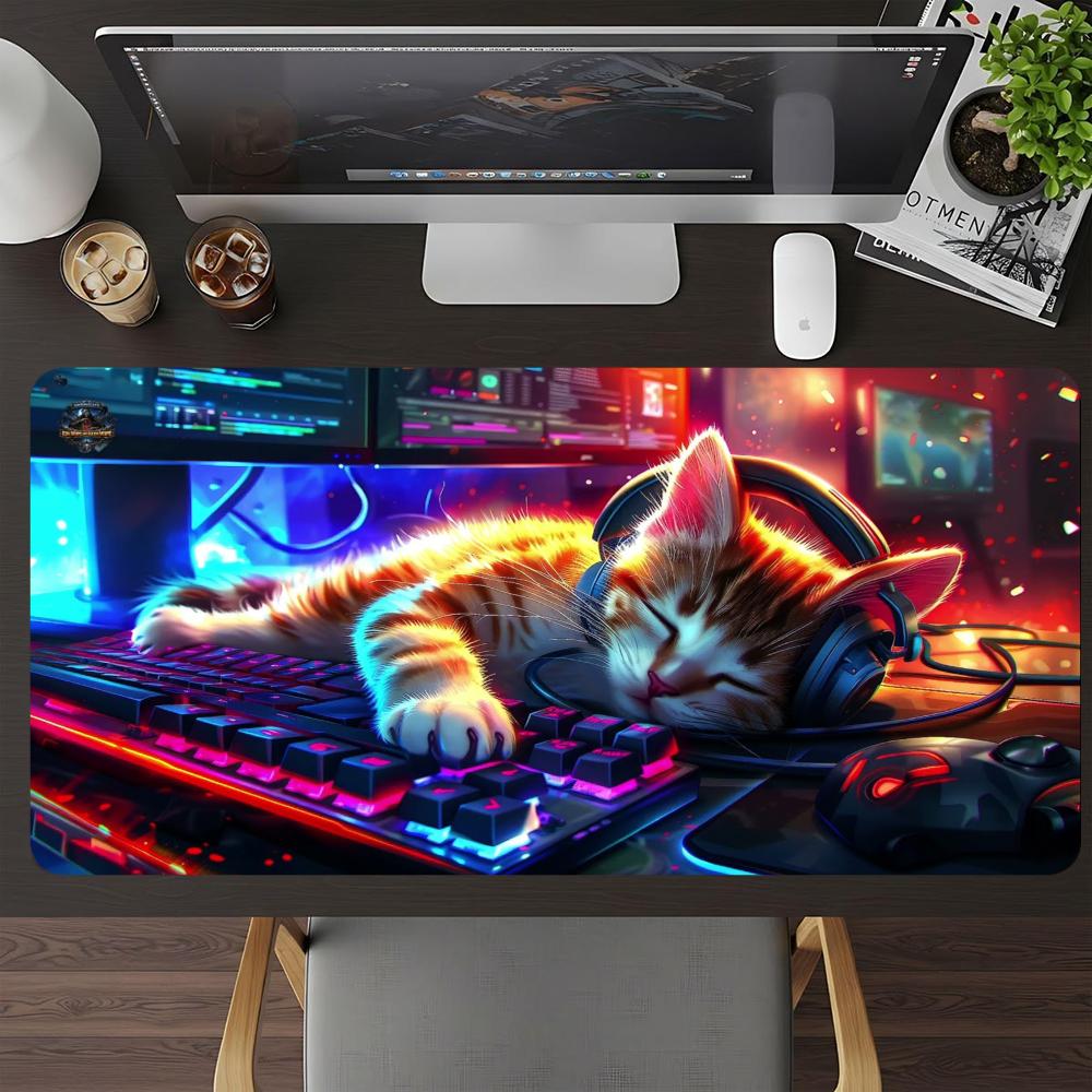 Desk Setup Headphones - وسادة فأرة ألعاب 