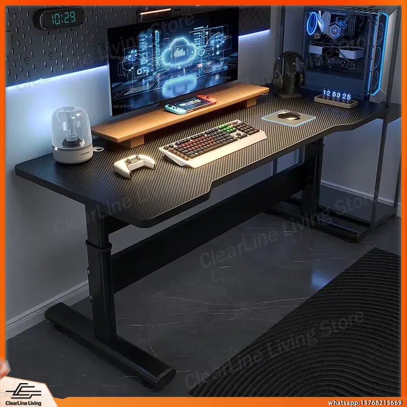 Desk Setup Streaming - مكتب ألعاب كهربائي قابل لتعديل الارتفاع