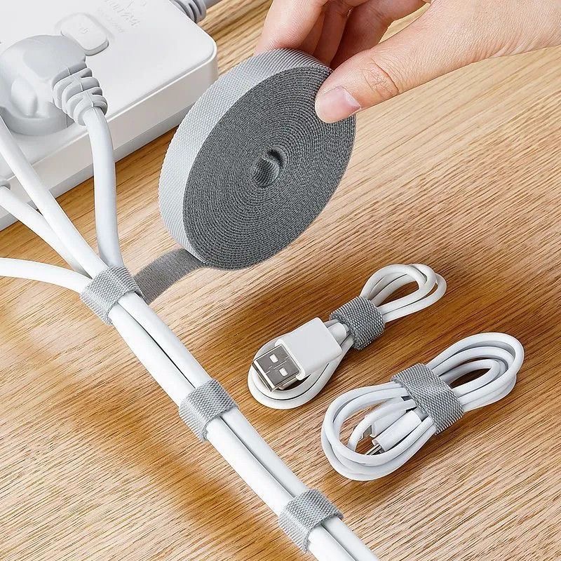 Desk Setup Cable Management - منظم كابلات بطول 1/5 متر، شريط