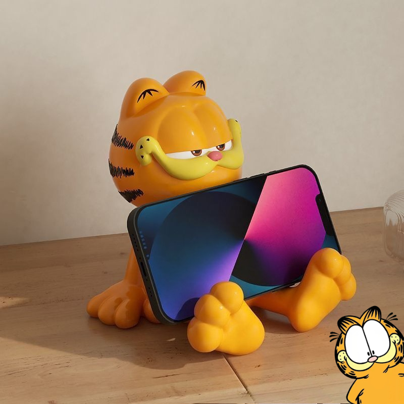 Desk Setup Cute - دمية غارفيلد الكرتونية اللطيفة، تمثال قطيفة