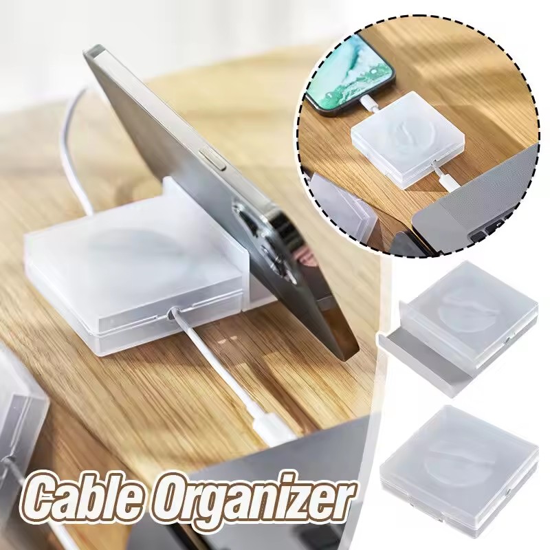 Desk Setup Cable Management - منظم كابلات شفاف محمول، أداة إدارة