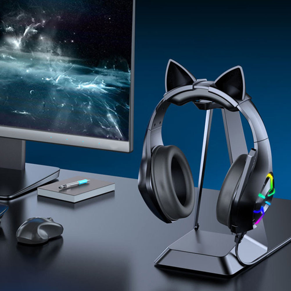 Desk Setup Headphones - حامل سماعات الرأس لمكتب الألعاب، مصنوع