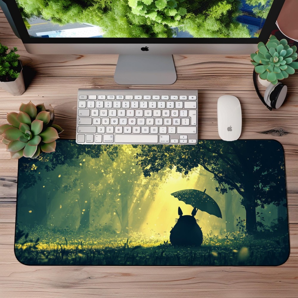 سجادة مكتب كبيرة بتصميم غابة خ - مراجعة Desk Setup Aesthetic وسعره