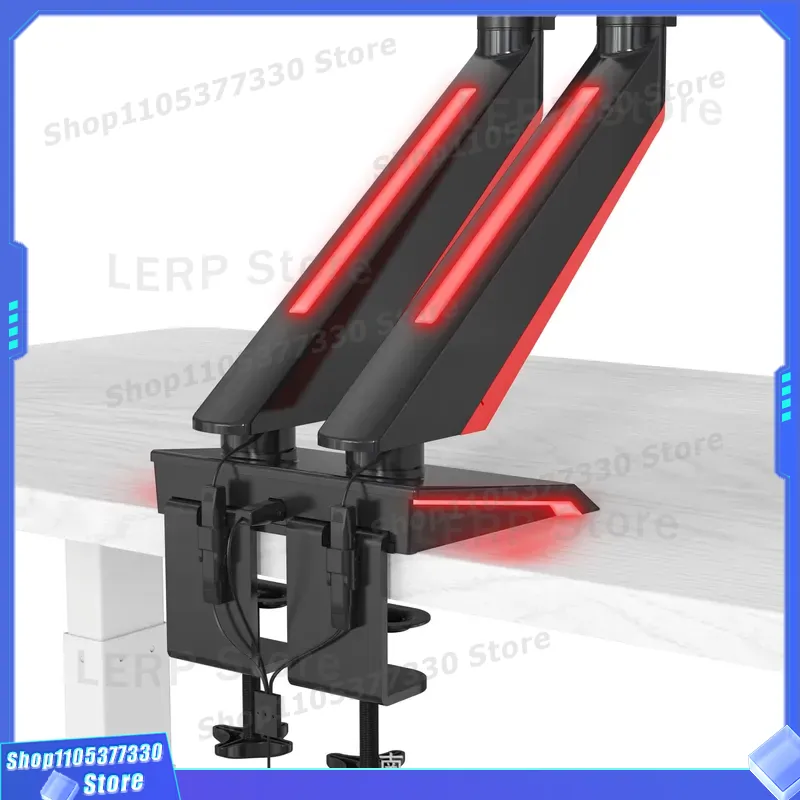حامل شاشة مزدوج من الألومنيوم  - مراجعة Desk Setup With Monitor Arm وسعره