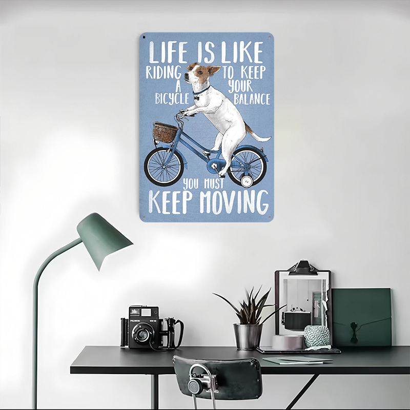 لوحة معدنية بتصميم 'الحياة مثل - مراجعة Desk Setup Art وسعره