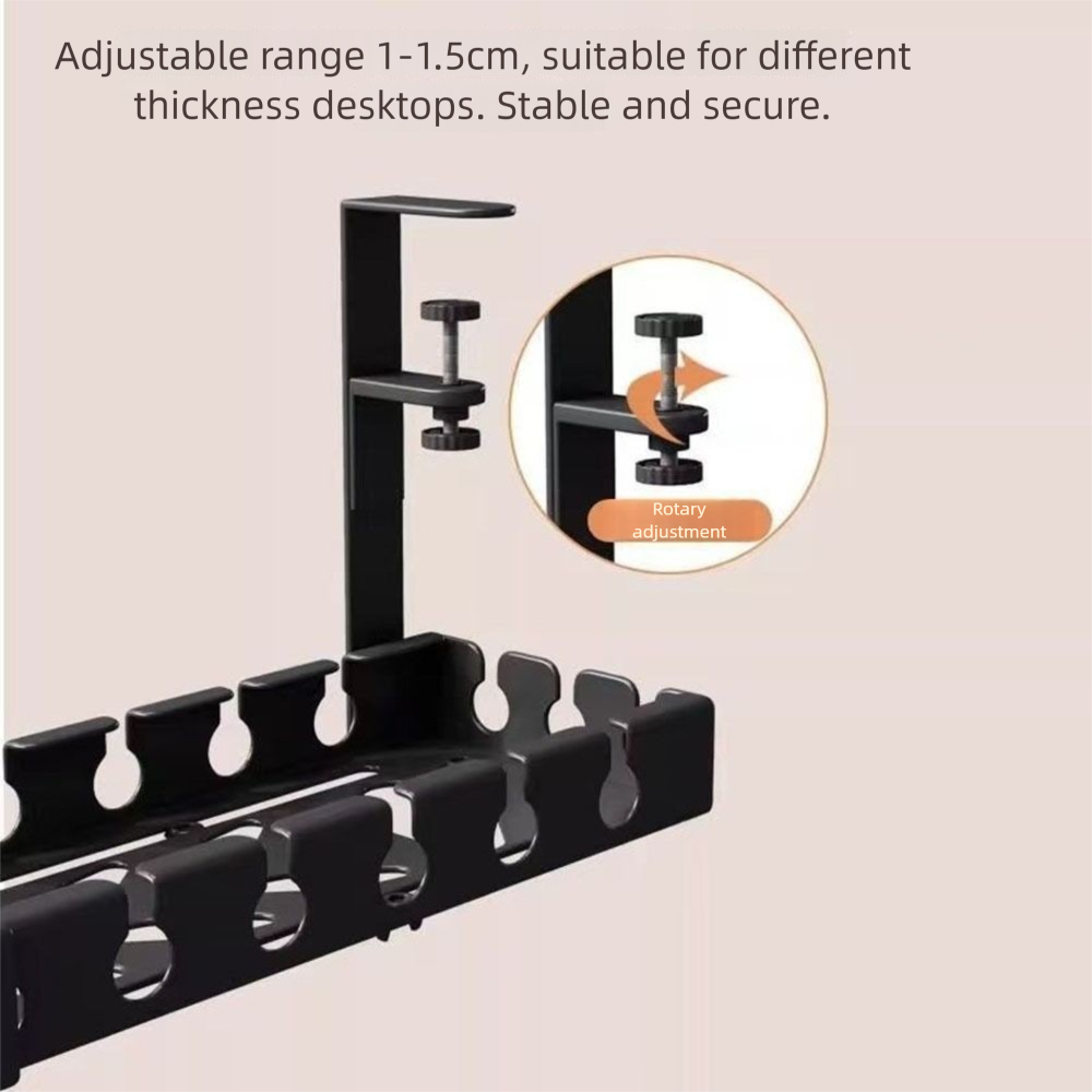 حامل كابلات قابل للتمديد تحت ا - مراجعة Desk Setup Cable Management وسعره