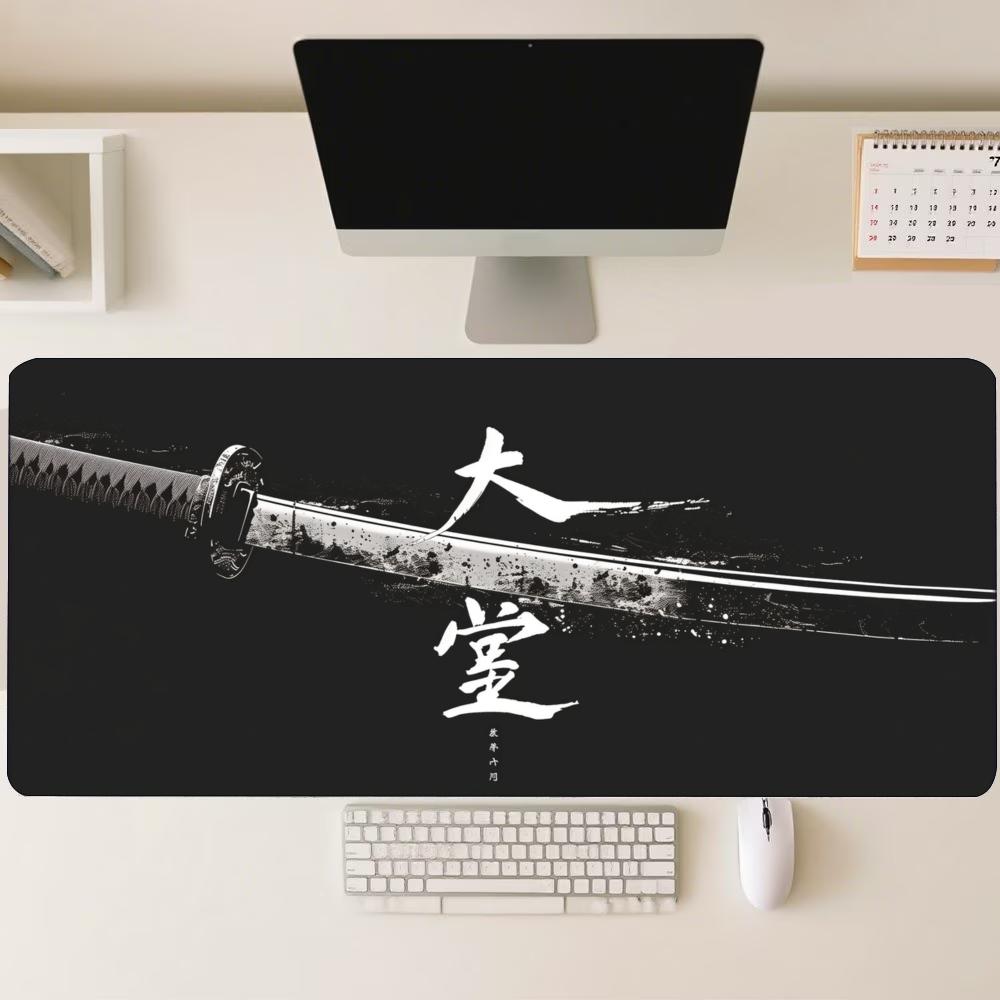 بساط مكتب بطبعة سيف الساموراي  - مراجعة Work Desk Home Setup وسعره