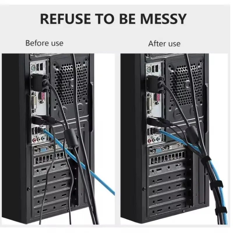 منظم كابلات بطول 1/5 متر، شريط - مراجعة Desk Setup Cable Management وسعره
