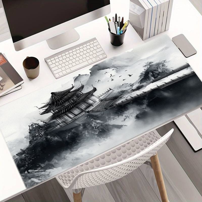 سجادة مكتب ألعاب بتصميم سحابة  - مراجعة Desk Setup Art وسعره