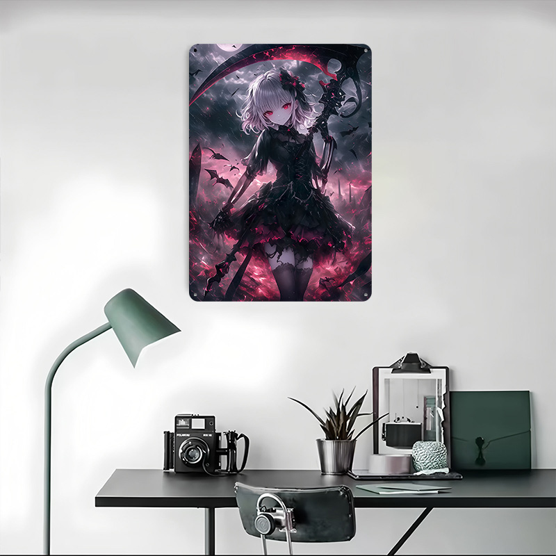 ملصق فتاة الموت الشريرة، فن جد - مراجعة Desk Setup Art وسعره