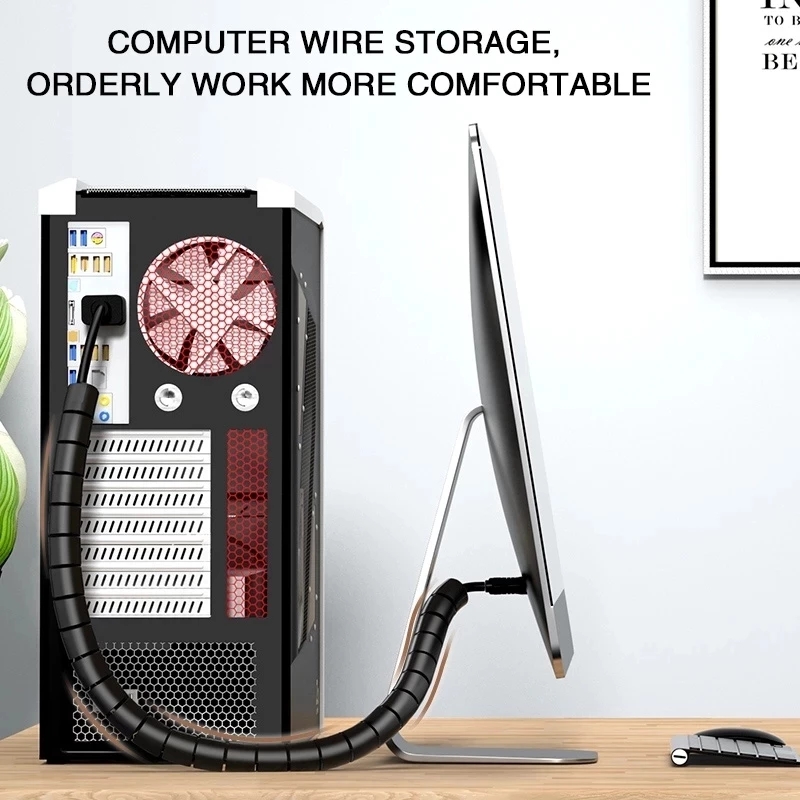 أنبوب حماية مرن للأسلاك بطول 2 - مراجعة Desk Setup Cable Management وسعره