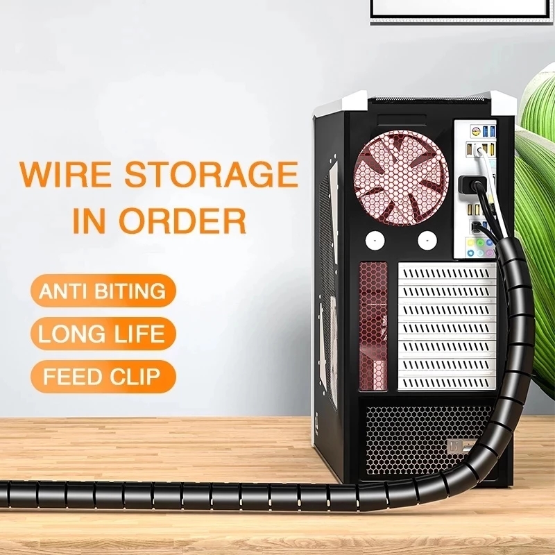 أنبوب حماية مرن للأسلاك بطول 2 - مراجعة Desk Setup Cable Management وسعره