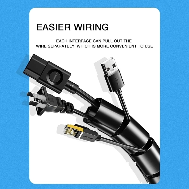 أنبوب حماية مرن للأسلاك بطول 2 - مراجعة Desk Setup Cable Management وسعره