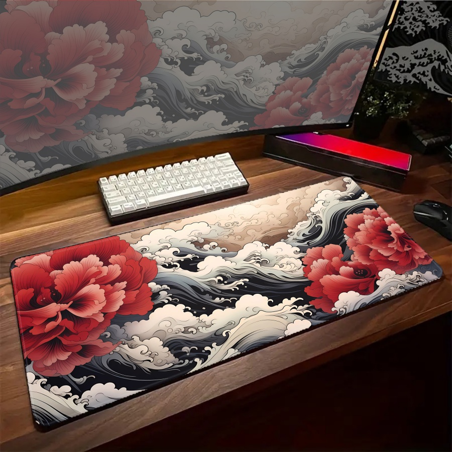لوحة ماوس كبيرة بتصميم ريشة فن - مراجعة Desk Setup Art وسعره