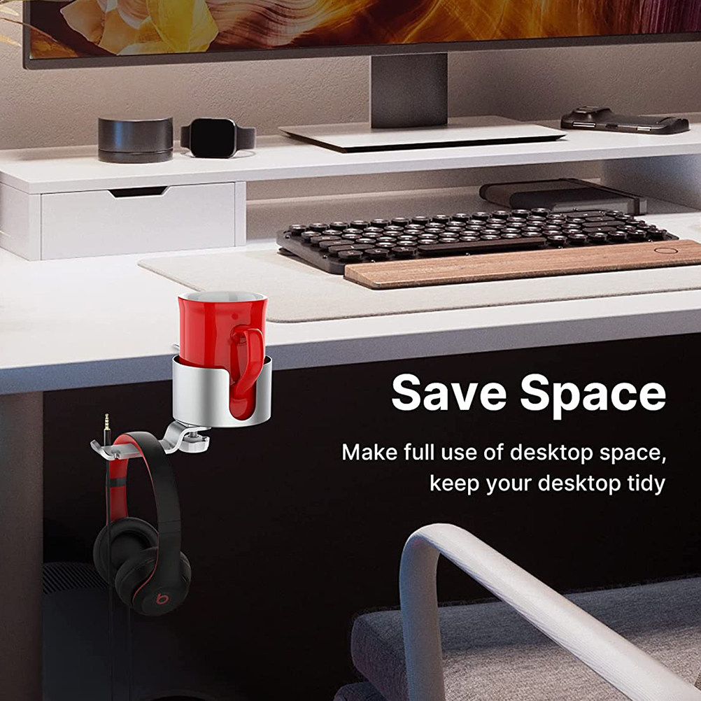 حامل سماعات رأس وحامل أكواب مك - مراجعة Desk Setup Headphones وسعره