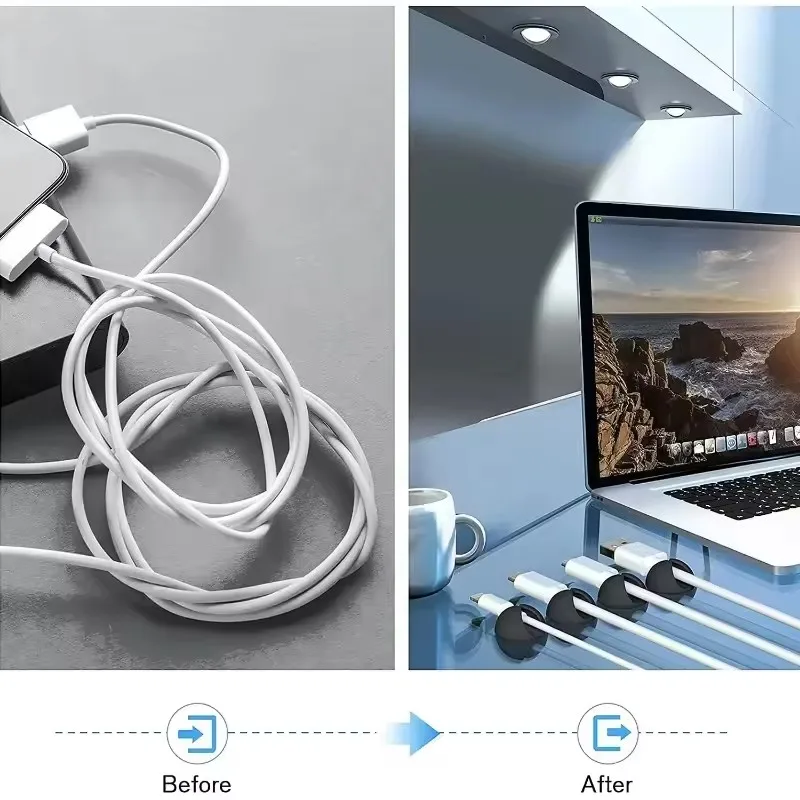 كابل كليب حامل سلك الهاتف USB  - مراجعة Desk Setup Cable Management وسعره