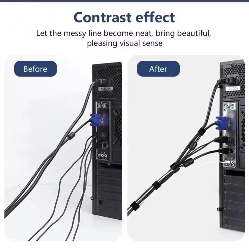 منظم كابلات قابل للتمزيق لحماي - مراجعة Desk Setup Cable Management وسعره