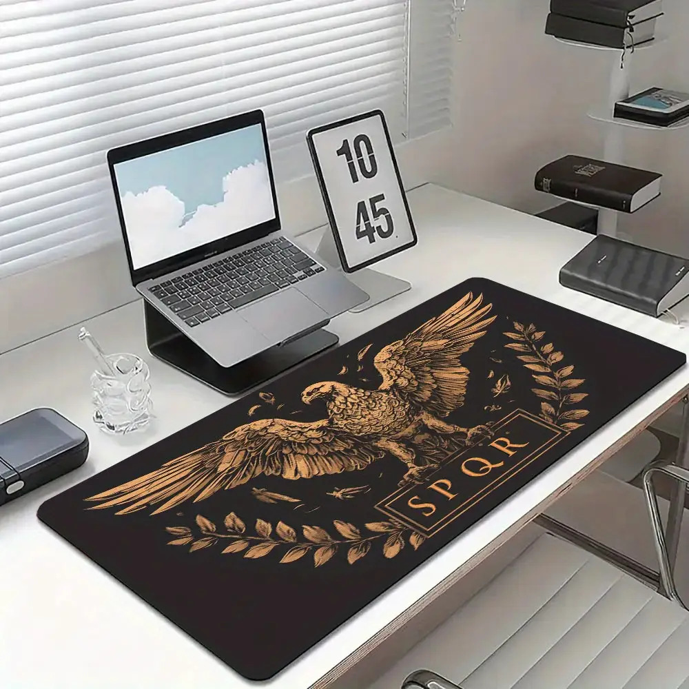 سجادة مكتب ذهبية بنية وسوداء،  - مراجعة Desk Room Setup وسعره