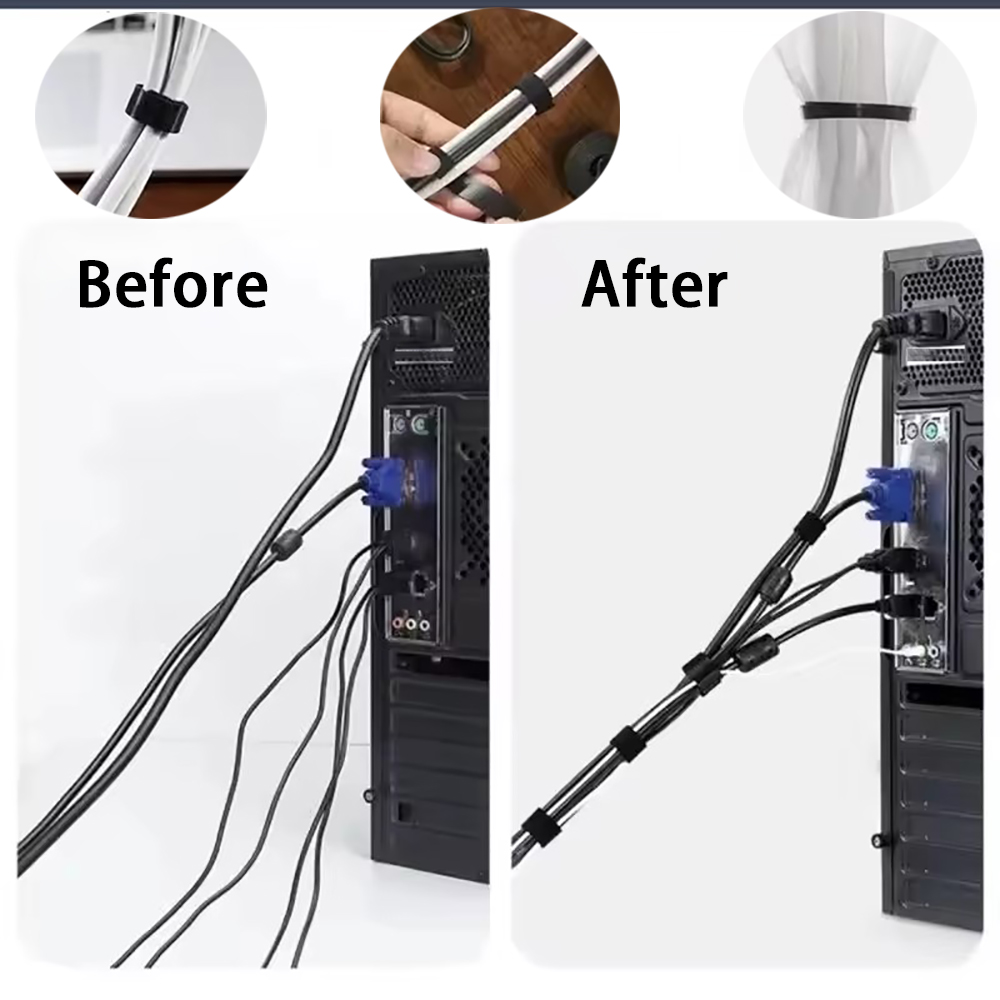 منظم كابلات، شريط لتنظيم الأسل - مراجعة Desk Setup Cable Management وسعره
