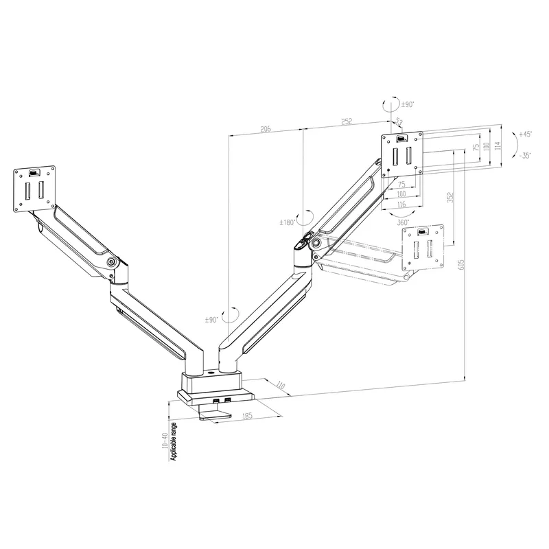 حامل شاشة مزدوج الأذرع قوي الت - مراجعة Desk Setup With Monitor Arm وسعره