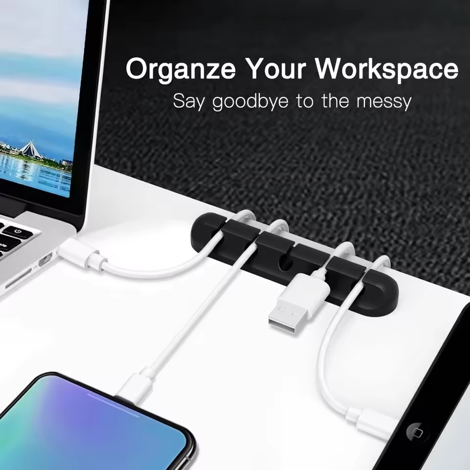منظم أسلاك الكابلات من السيليك - مراجعة Desk Setup Cable Management وسعره