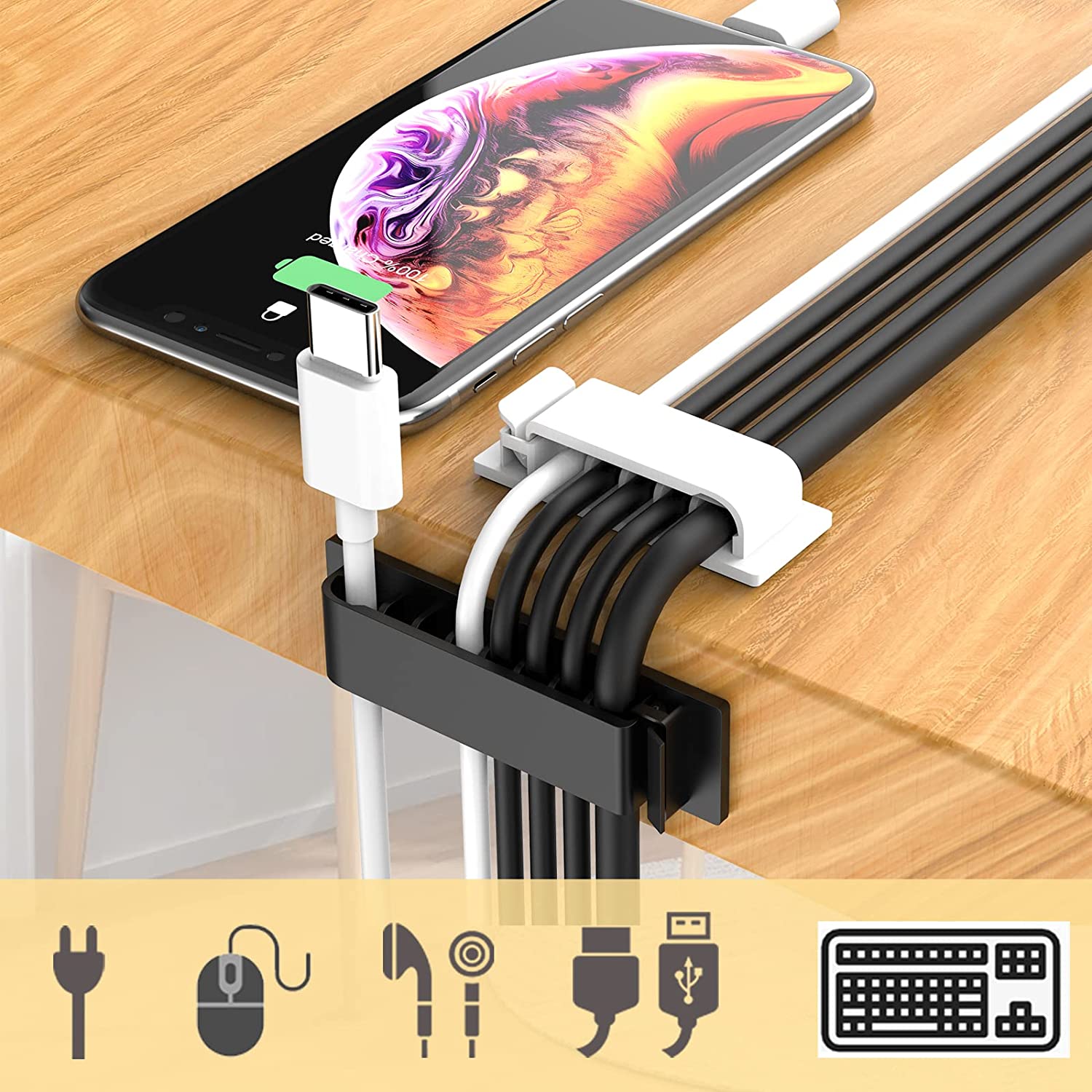 منظم الكابلات، حامل الأسلاك، م - مراجعة Desk Setup Cable Management وسعره
